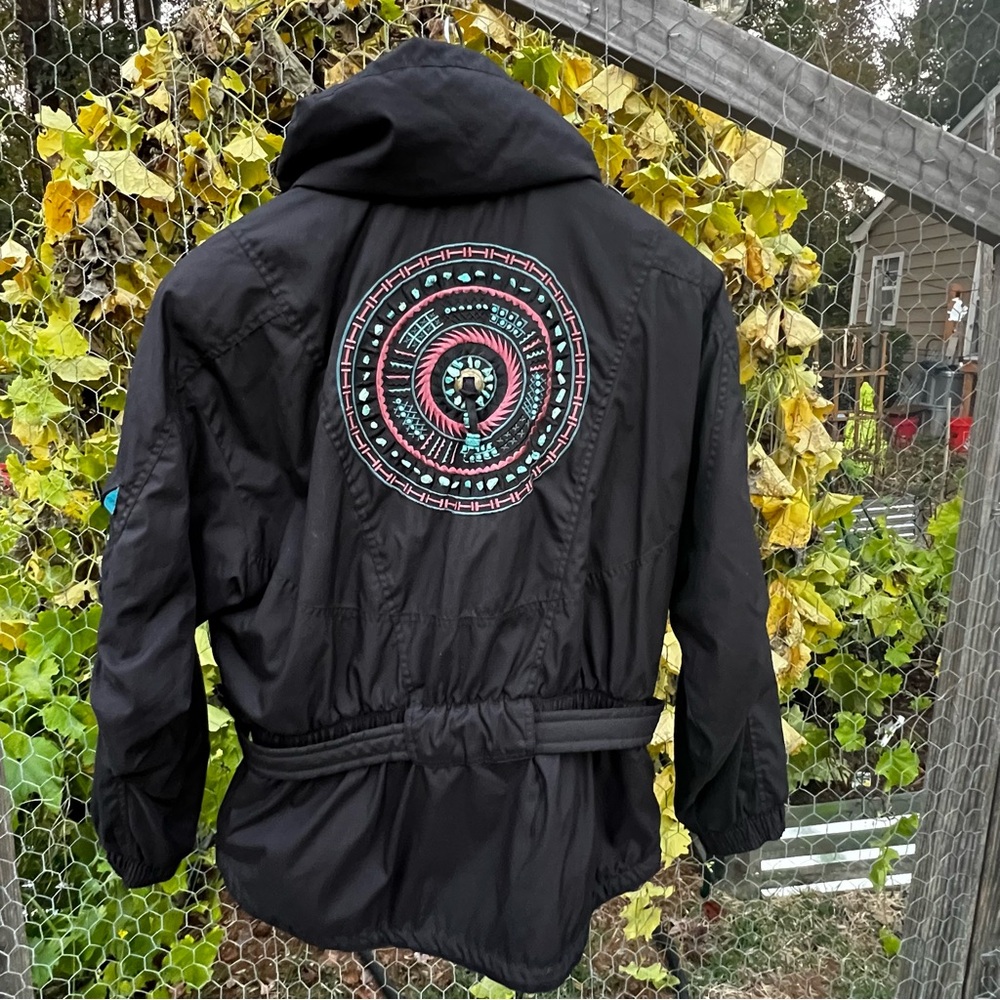 Vintage Ski Jacket Turquoise Dreamcatcher Santa Fe Western Boho Bohemian